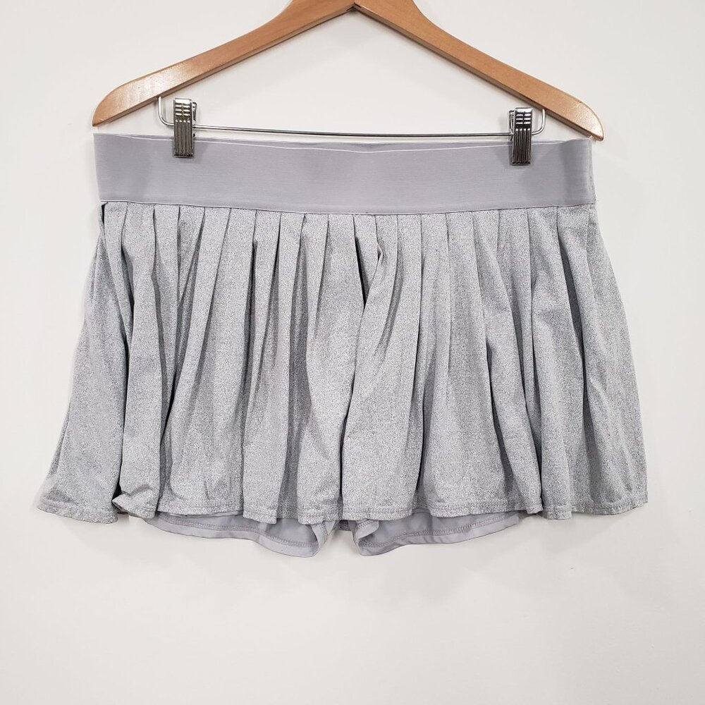 Kyodan Womens Athletic Pleated Skort Light Gray Size XL Tennis Athleisure Casual
